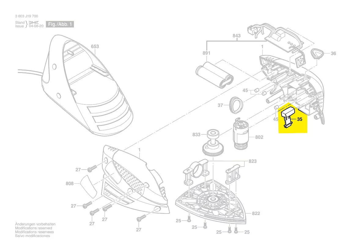 Bouton interrupteur réf. 2 609 000 280 Bosch